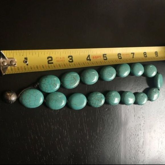 RALPH LAUREN Genuine Turquoise Sterling Silver Leather Necklace NWT - Picture 7 of 17